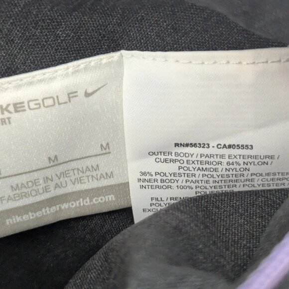Nike Women’s M Reversible Golf Vest Gray Purple Green Plaid Full Zip Pocket Hood - Picture 4 of 10
